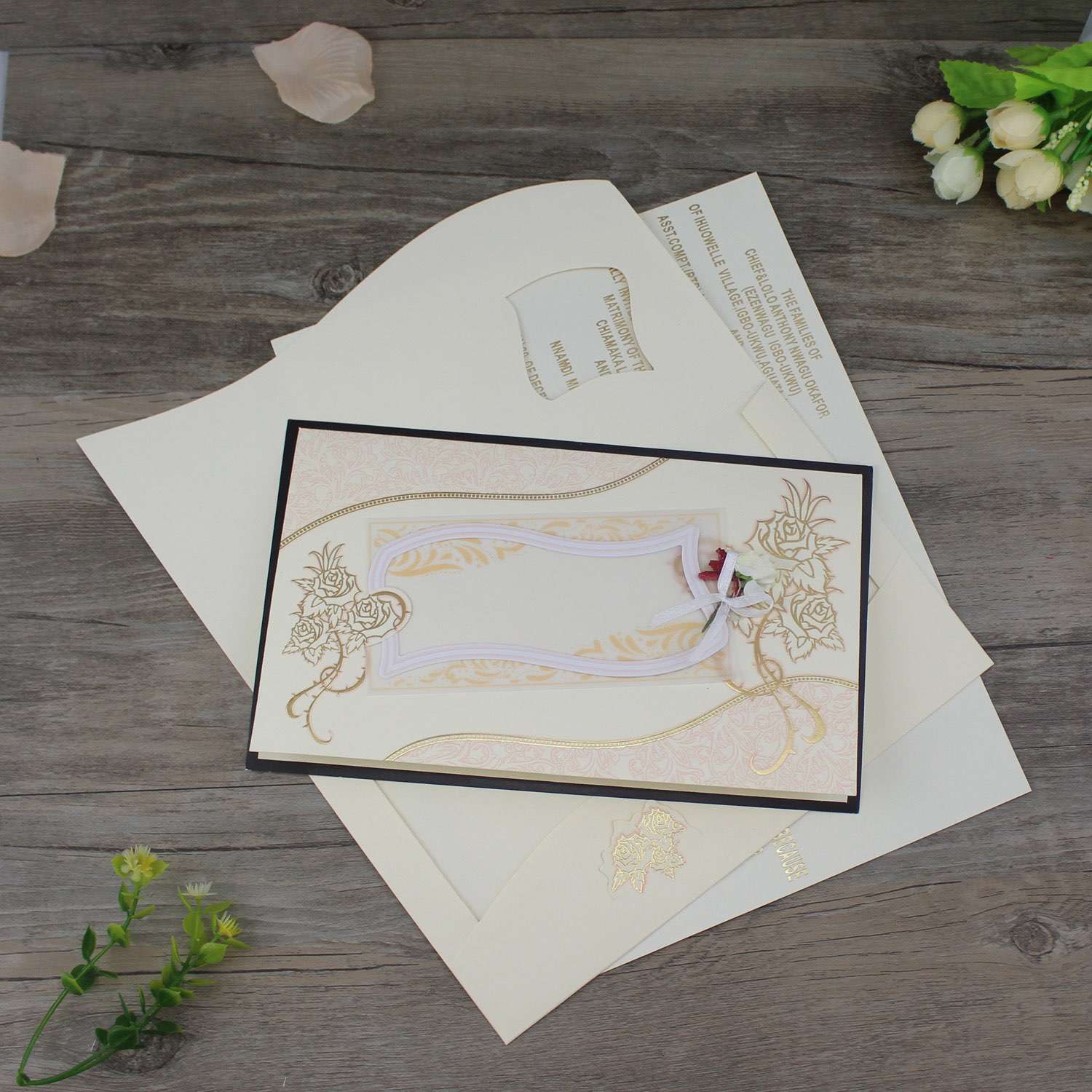 Foiling Invitation Card Handmade Invitation Customized Slap-up Wedding Invitation Card 